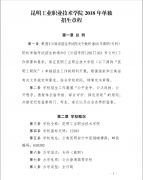 昆明工业职业技术学院2019高职单招章程