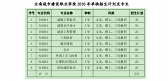 云南城市建设职业学院2019年高职单招专业及高职单招计划